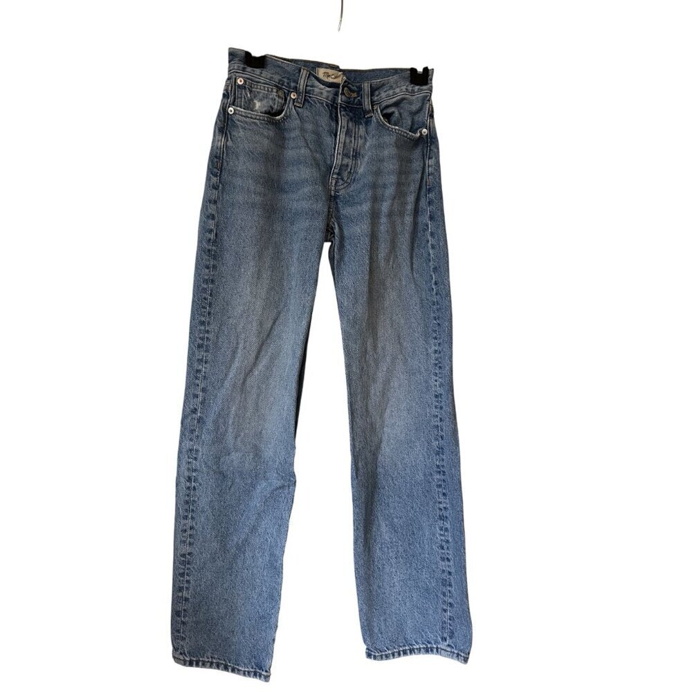 Madewell Low Strung Straight Button Fly Denim Jeans 23 - Picture 6 of 8